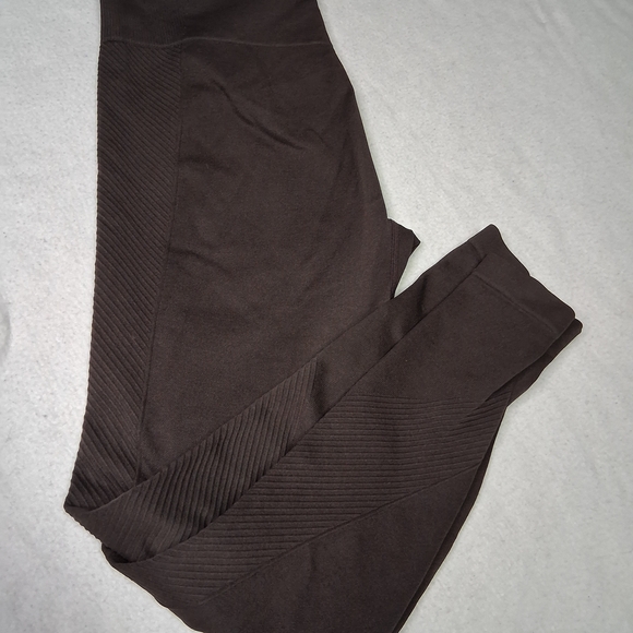 Athletic Works Chocolate Brown Leggings - Picture 2 of 3